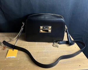 NWT NEW VALENTINO BY MARIO VALENTINO Black Leather "BABETTE" CROSSBODY Bag - Picture 1 of 10