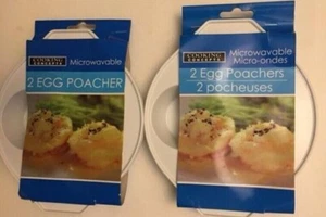 Cooking Concept Kunststoff mikrowellengeeignet 3 Eier Pochierer 2er Pack für insgesamt 6 Eier - Bild 1 von 2