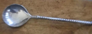 VINTAGE EP ZINC  SERVING SPOON SILVERPLATED 9.5" MADE IN ITALY spiral handle - Picture 1 of 1
