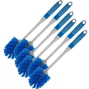 Toilet Bowl Cleaning Brush Hard Bristle Ergonomic Handle Scratch-Free Multipack - Picture 1 of 10