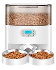 Automatic Cat Feeder, 6L Pet Feeder for 2 Cats & Dogs, Auto Cat Dry Food Disp...