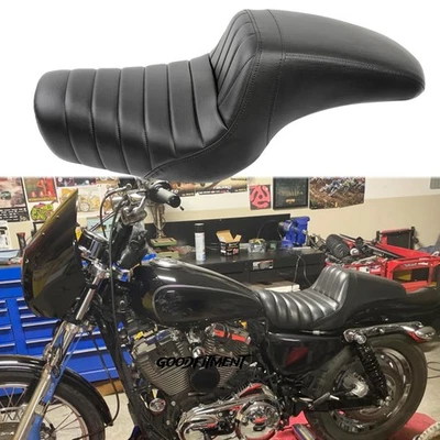 司机乘客双座适用于 Harley Sportster XL883 1200 48 72 定制 04-23 — 第 1/4 张图片