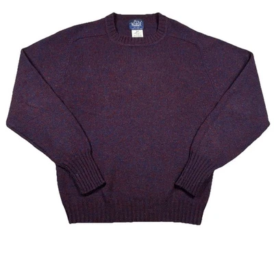 Vintage Woolrich Sweater Mens Large Wool Crewneck Purple Blue Y2K 90s Skiing - Image 1 of 4