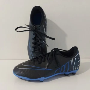 NIKE MERCURIAL VAPOR 15 FG SIZE 3UK EU35.5 BOYS GIRLS BLACK FOOTBALL BOOTS SHOES - Picture 1 of 8