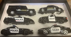 6 Police Vehicles Lamborghini Land Rover, Mercedes VW Ford F150 Mustang Black Fr - Picture 1 of 8