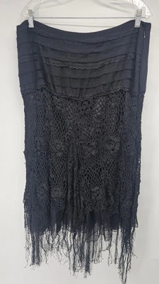 Womens Ashley Stewart Black Frill Skirt Knit Style Size 1X - Image 1 of 4