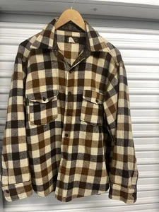 Vintage früh! Eddie Bauer Langarm Flanellhemd Herren XL braun kariert - Bild 1 von 8