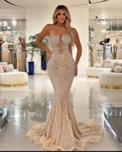 Abendkleid Hochzeitskleid Standesamt Nikkah Ballkleid Brautkleid - Bild 1 von 2