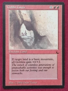 Magic The Gathering THE DARK GOBLIN CAVES tarjeta roja Magic The Gathering - Imagen 1 de 2