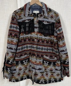 Idyllwind Aztec Western Fringe Miranda Lambert Jacket Shacket Damen Large - Bild 1 von 5