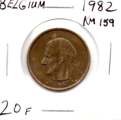 Belgium 20 Francs 1982 Nickel-Bronze Coin used - Image 1 of 4