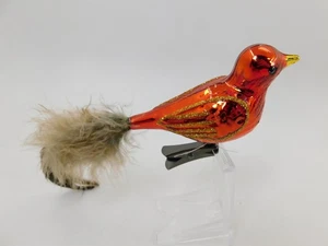 Christmas Blown Glass Clip-On Bird Ornament #13 - Picture 1 of 2
