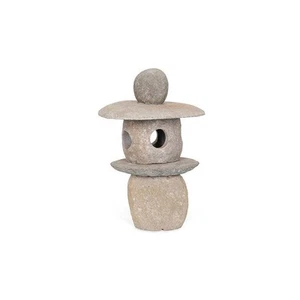 A.FRESCO Balinese Stone Lantern Garden/Patio Ornament Decor 37x37cm Grey - Picture 1 of 1
