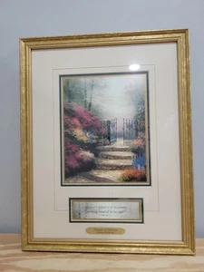 Thomas Kinkade "Garden of Promise" 16" Gold Framed Accent Print - Picture 1 of 4