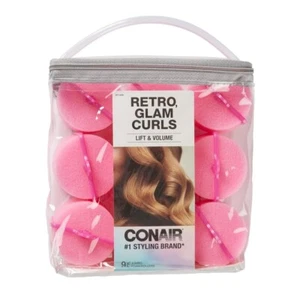 Conair Foam Hair Rollers-Heatless hair curlers-Foam Rollers-Heatless Hair-9PK - Picture 1 of 6