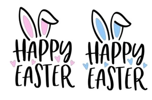 Happy Easter Vinyl Decal- Available in choice of colours and sizes - Picture 1 of 1