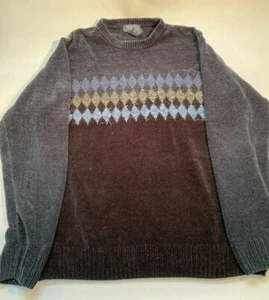 DOCKERS SIZE (M) knitted in Taiwan SWEATER argyle pattern multi color blue,black - Picture 1 of 6