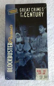 Vintage Sealed Blockbuster VHS "Great Crimes of the Century" 1996 - Picture 1 of 2