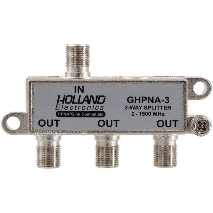 (25) Holland GHPNA-3 - 3-Way Splitter, 2 - 1500 MHz, IPTV, HPNA, CATV Cable TV - Image 1 of 1