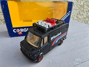 JOUET ANCIEN MERCEDES FOURGON van 207 D COURSE BF GOODRICH CORGI TOYS BOXED - Imagen 1 de 6