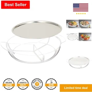 Sparkling Glittering Crystal Clear ICED Platter - 10.5" Diameter - 2.25" Height - Picture 1 of 9