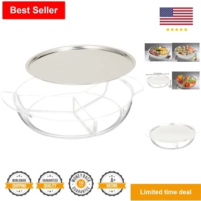 Sparkling Glittering Crystal Clear ICED Platter - 10.5" Diameter - 2.25" Height - Image 1 of 4