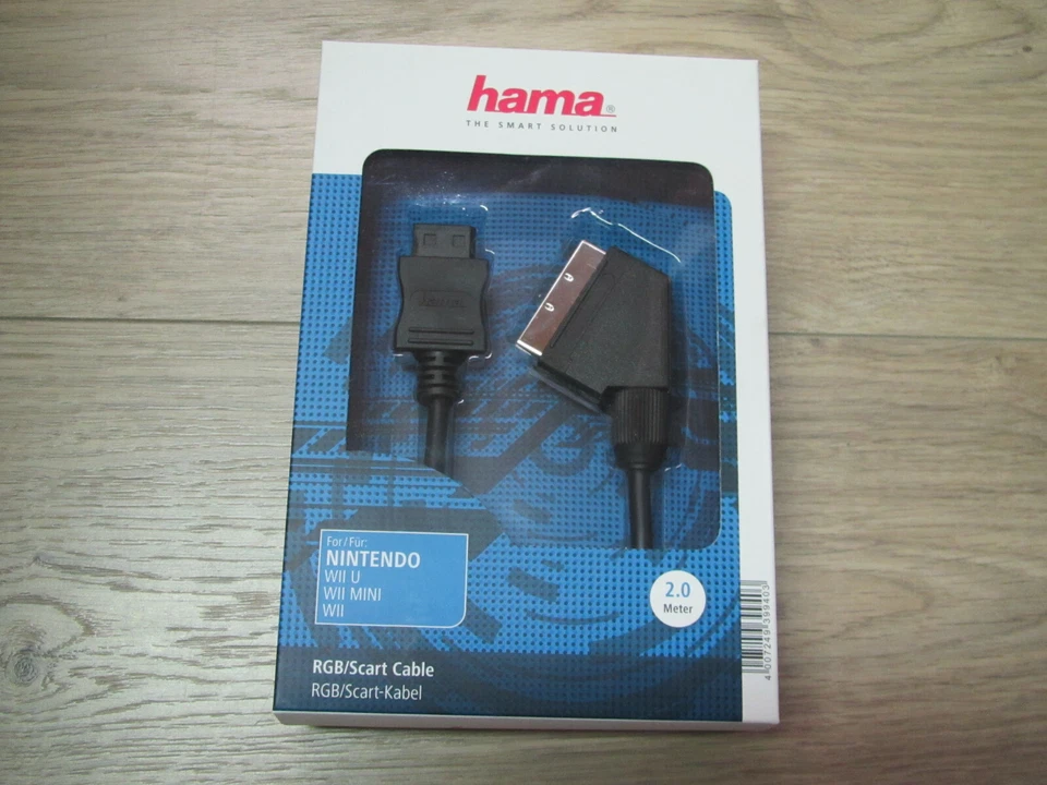 Hama RGB TV AV Scart Adapter Kabel für Nintendo Wii / Wii Mini / Wii U - Bild 1 von 1