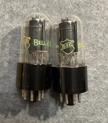 Par de placas negras marca Bell & Howell 6V6GT NOS Foto 1 de 4