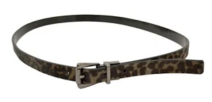 Nine West womens Reversible Skinny Dress Belt X-Large Black Leo - Picture 1 of 9