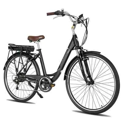 BICICLETA ELÉCTRICA 28" HILAND HAWKINS 36V HÍBRIDA ELÉCTRICA NEGRA UNISEX CRUCERO MOTOR 250W Foto 1 de 4