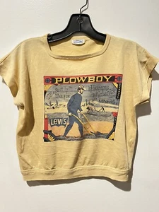 70er Jahre Levi's ""Plowboy"" ikonisches Vintage T-Shirt (Top Zustand) 70er Jahre Bauern - Bild 1 von 5
