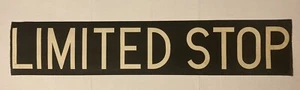 LIMITED STOP - Cumberland Cumbria Destination Bus Blind - Vintage Leinen - Bild 1 von 1