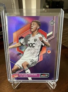 2023 Topps Finest MLS JACKSON HOPKINS RC PURPLE REFRACTOR DC UNITED 182/250 #55 - Picture 1 of 3