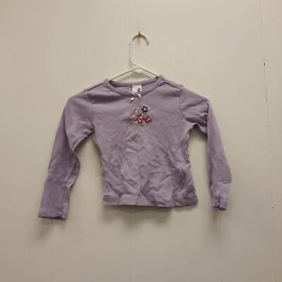 Girl's Purple Sweater by Wonder kids Size 5T butterfly long Sleeve round neck  - Image 1 of 4