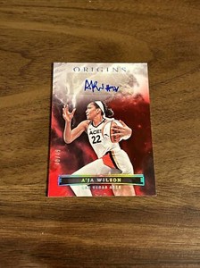2023 Panini Origins WNBA Basketball A’ja Wilson Red Color Match Auto 40/49 MVP