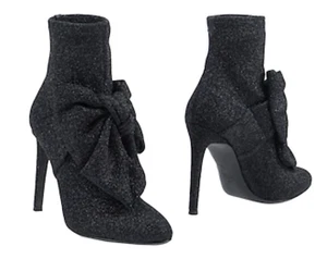 $895 New Box GIUSEPPE ZANOTTI NATALIE BOW GLITTER ANKLE BOOTIE SHOES HIGH HEEL - Picture 1 of 7