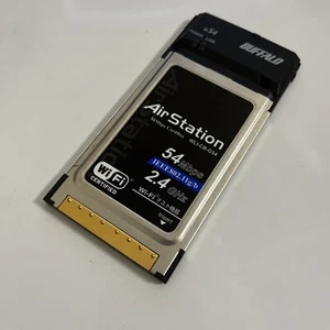 Buffalo Air Station WiFi Wireless PCMCIA Card WLI-CB-G54 54Mbps  Cardbus - Afbeelding 1 van 5