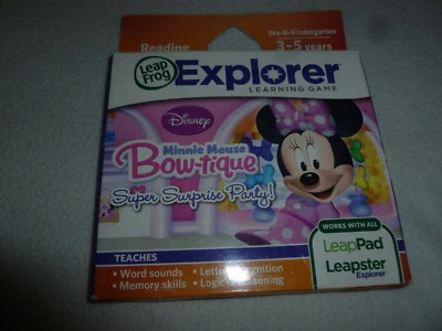 NEW IN BOX LEAP FROG EXPLORER MINNIE MOUSE BOW-TIQUE LEARNING GAME 3-5 YEARS NIB - Image 1 of 3