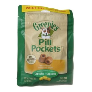Greenies Pill Pocket Chicken Flavor Dog Treats (Large - 60 Treats (Capsules)) - Picture 1 of 1