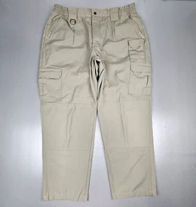 Propper Tactical Pants Mens 42x32. Elastic Waistband Conceal Carry Khaki Cargos. - Picture 1 of 8