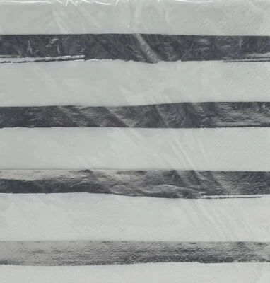 Creative Converting White & Silver Foil Stamp Luncheon Napkins, - Image 1 of 2