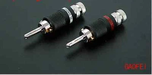 4x hifi Rhodium Plated Speaker Cable Banana Terminal Audio Connector Plug  - Picture 1 of 1