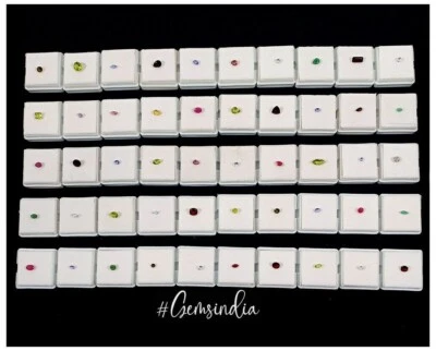 Huge Mixed Lot 50 Genuine Semi-Precious Loose Gemstones Jeweler Collection Grade - Image 1 of 4