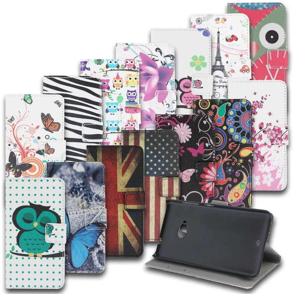 Móvil Funda Libro Tapa Cubierta Protectora Motivo Cartera Piel Artificial Nuevo - Imagen 1 de 1