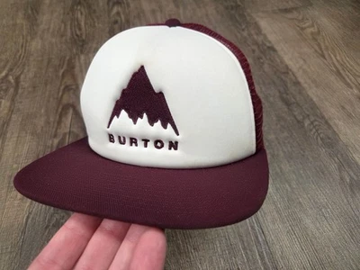 Burton Unisex-Adulto I-80 Trucker Sombrero Alto Perfil Rojo Oscuro Granate Blanco Gorra Foto 1 de 4