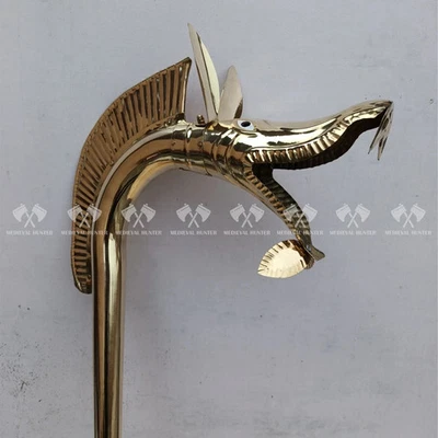 Carnyx of Tingtinac Celtic Brass War Functional Trumpet Horn Halloween - Image 1 of 4