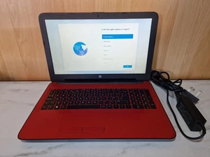 Red HP 15-ba079sa 15.6" Screen AMD A6 Quad Core 8GB RAM 240GB SSD Win 11 CD+DVDR - Picture 1 of 17