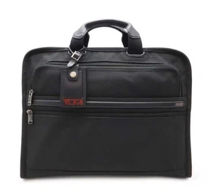 Tumi Alpha Slim Deluxe Nylon Portfolio Laptop Bag Briefcase Black #26101DH - Picture 1 of 14