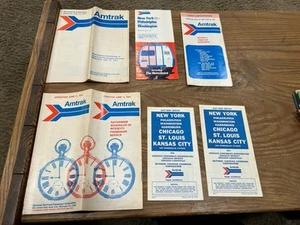 6 AMTRAK RAILROAD TIMETABLES 1971 1972: 2 National, NEC, Western, 2 NY - KC - Picture 1 of 3