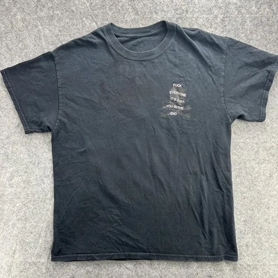 Camisa de club social anti social para hombre grande negra con gráfico de calavera ropa de calle camiseta Foto 1 de 4